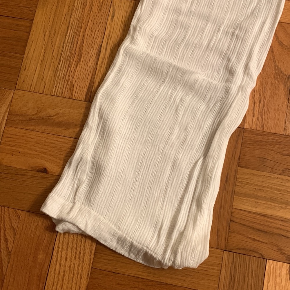 Roxy Oceanside White Drawstring Beach Pants Cover… - image 3